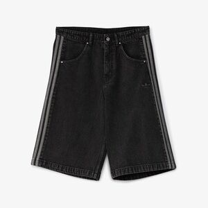 adidas Adicolor Men’s Black Denim Firebird Shorts JC6719
